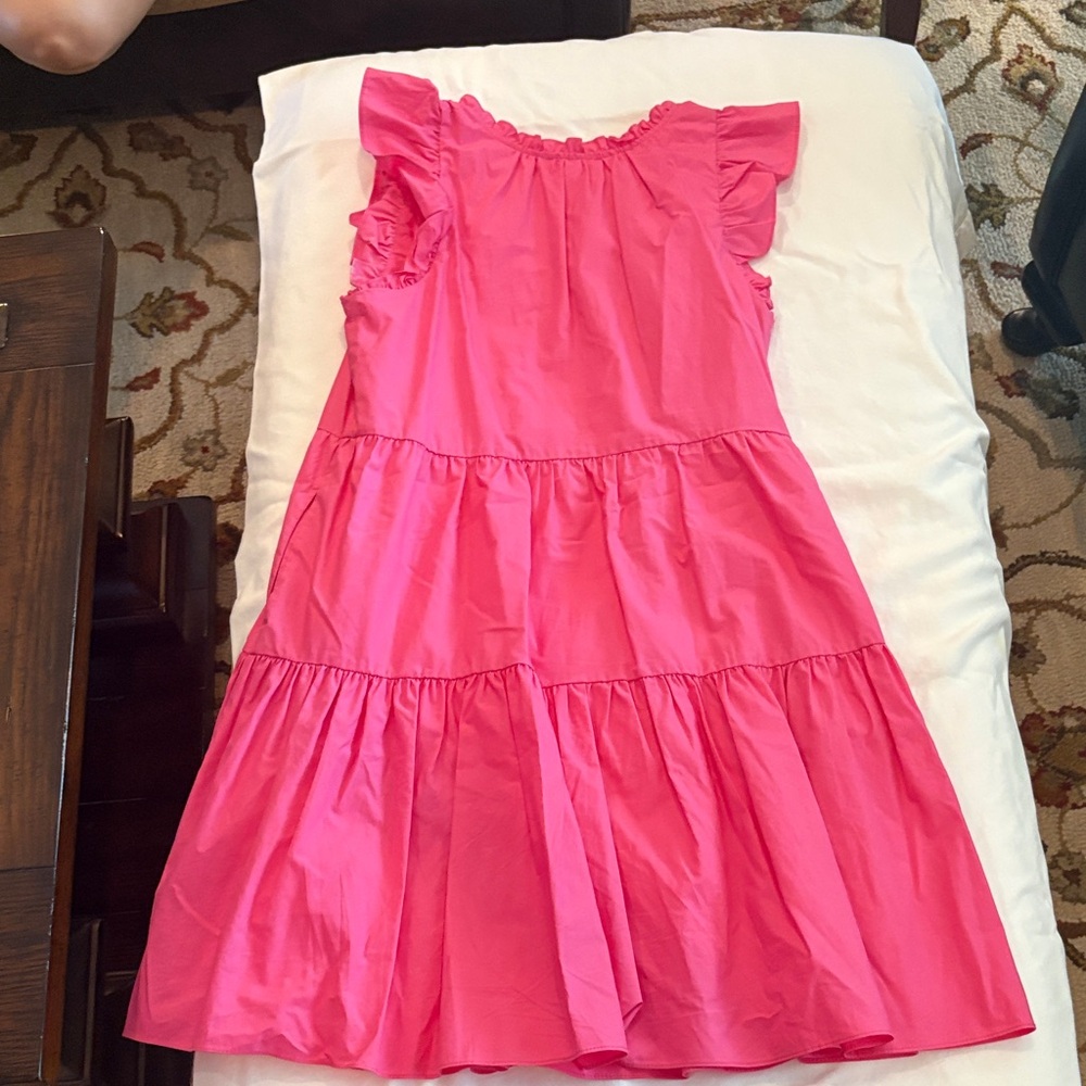 Pink Ruffled Mini Dress - Picture 2 of 4